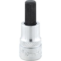 Kennedy - 3/8in. Drive, Standard Hexagon Bit Socket, 10mm, Metric, Chromed Finish - KEN5826050K