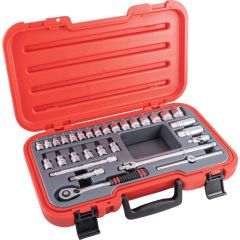 Kennedy - 3/8in. Drive, Socket Set, Metric, 6mm - 22mm, Set of 30, Chromed Finish - KEN5826170K