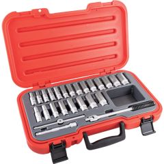 Kennedy - 3/8in. Drive, Socket Set, Metric/Imperial, 8mm - 22mm/3/8in. - 13/16in. Set of 25, Chromed Finish - KEN5826190K