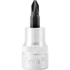 Kennedy - 3/8in. Drive, Standard Screwdriver Bit Socket, No. 2, Phillips, Chromed Finish - KEN5826202K