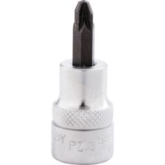 Kennedy - 3/8in. Drive, Standard Screwdriver Bit Socket, No. 3, Pozidriv, Chromed Finish - KEN5826213K