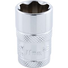 Kennedy Pro - 1/2in. Drive, Standard KenGrip® Socket, 17mm, Metric, Chromed Finish - KEN5826880K