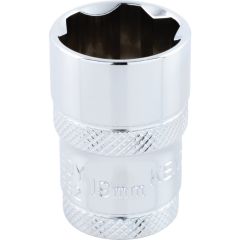 Kennedy Pro - 1/2in. Drive, Standard KenGrip® Socket, 19mm, Metric, Chromed Finish - KEN5826882K
