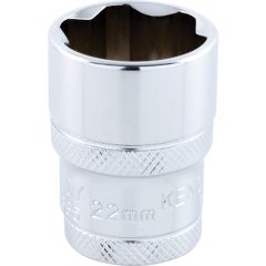 Kennedy Pro - 1/2in. Drive, Standard KenGrip® Socket, 22mm, Metric, Chromed Finish - KEN5826885K