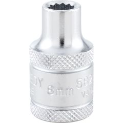 Kennedy - 1/2in. Drive, Standard Bi-Hexagon Socket, 8mm, Metric, Polished Finish - KEN5826900K