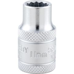 Kennedy - 1/2in. Drive, Standard Bi-Hexagon Socket, 11mm, Metric, Polished Finish - KEN5826930K