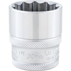 Kennedy - 1/2in. Drive, Standard Bi-Hexagon Socket, 30mm, Metric, Polished Finish - KEN5827120K