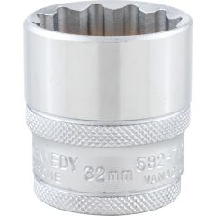 Kennedy - 1/2in. Drive, Standard Bi-Hexagon Socket, 32mm, Metric, Polished Finish - KEN5827130K