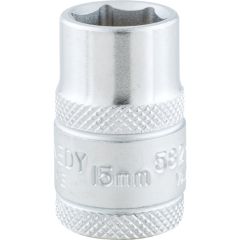 Kennedy - 1/2in. Drive, Standard Hexagon Socket, 15mm, Metric, Polished Finish - KEN5827353K