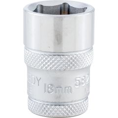 Kennedy - 1/2in. Drive, Standard Hexagon Socket, 18mm, Metric, Polished Finish - KEN5827356K