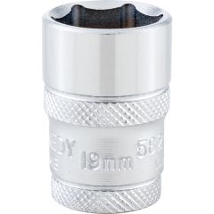 Kennedy - 1/2in. Drive, Standard Hexagon Socket, 19mm, Metric, Polished Finish - KEN5827357K