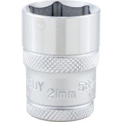 Kennedy - 1/2in. Drive, Standard Hexagon Socket, 21mm, Metric, Polished Finish - KEN5827359K