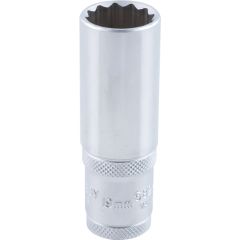 Kennedy - 1/2in. Drive, Deep Bi-Hexagon Socket, 19mm, Metric, Polished Finish - KEN5827620K
