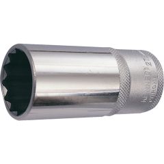 Kennedy - 1/2in. Drive, Deep Bi-Hexagon Socket, 27mm, Metric, Polished Finish - KEN5827670K