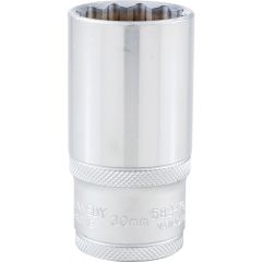 Kennedy - 1/2in. Drive, Deep Bi-Hexagon Socket, 30mm, Metric, Polished Finish - KEN5827680K