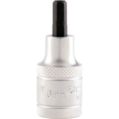 Kennedy - 1/2in. Drive, Standard Hexagon Bit Socket, 6mm, Metric, Chromed Finish - KEN5827842K