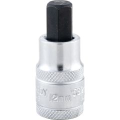 Kennedy - 1/2in. Drive, Standard Hexagon Bit Socket, 12mm, Metric, Chromed Finish - KEN5827846K