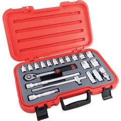 Kennedy - 1/2in. Drive, Socket Set, Metric, 8mm - 32mm, Set of 20, Chromed Finish - KEN5827983K