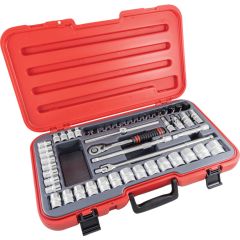 Kennedy - 1/2in. Drive, Socket Set, Metric, 8mm - 36mm, Set of 50, Chromed Finish - KEN5827993K
