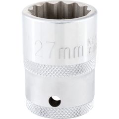 Kennedy - 3/4in. Drive, Standard Bi-Hexagon Socket, 27mm, Metric, Chromed Finish - KEN5828200K