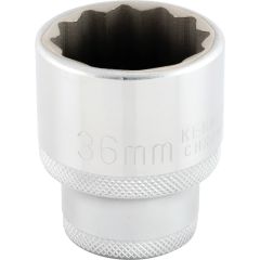Kennedy - 3/4in. Drive, Standard Bi-Hexagon Socket, 36mm, Metric, Chromed Finish - KEN5828260K