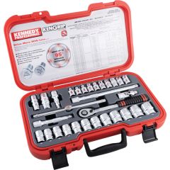 Kennedy Pro - 1/2in. Drive, Socket Set, Metric, 8mm - 32mm, Set of 30, Chromed Finish - KEN5828820K