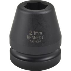 Kennedy - 1in. Drive, Standard Hex Impact Socket, 29mm, Metric, Black Oxide Finish - KEN5835130K