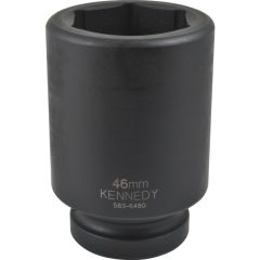 Kennedy - 1in. Drive, Deep Hex Impact Socket, 52mm, Metric, Black Oxide Finish - KEN5836540K
