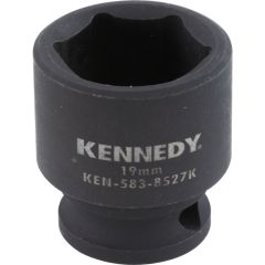 Kennedy - 3/8in. Drive, Standard Hex Impact Socket, 21mm, Metric, Black Oxide Finish - KEN5838529K