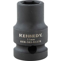 Kennedy - 1/2in. Drive, Standard Impact Socket, 11mm, Metric, Black Oxide Finish - KEN5838537K
