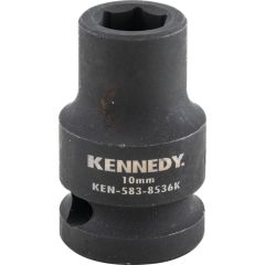 Kennedy - 1/2in. Drive, Standard Impact Socket, 12mm, Metric, Black Oxide Finish - KEN5838538K