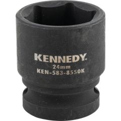 Kennedy - 1/2in. Drive, Standard Impact Socket, 22mm, Metric, Black Oxide Finish - KEN5838548K