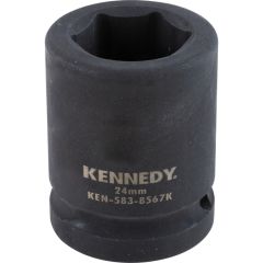 Kennedy - 3/4in. Drive, Standard Impact Socket, 25mm, Metric, Black Oxide Finish - KEN5838568K