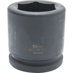 Kennedy - 1-1/2in. Drive, Standard Hex Impact Socket, 80mm, Metric, Black Oxide Finish - KEN5838640K