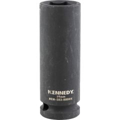 Kennedy - 1/2in. Drive, Deep Hex Impact Socket, 19mm, Metric, Black Oxide Finish - KEN5838800K
