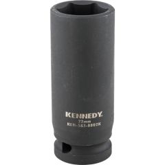 Kennedy - 1/2in. Drive, Deep Hex Impact Socket, 22mm, Metric, Black Oxide Finish - KEN5838802K