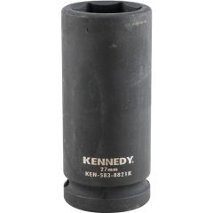 Kennedy - 3/4in. Drive, Deep Impact Socket, 27mm, Metric, Black Oxide Finish - KEN5838821K