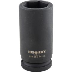 Kennedy - 3/4in. Drive, Deep Impact Socket, 30mm, Metric, Black Oxide Finish - KEN5838823K