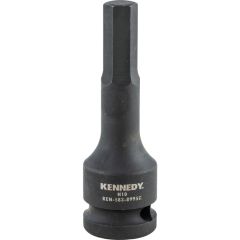 Kennedy - 1/2in. Drive, Deep Hex Impact Bit, 10mm, Metric, Black Oxide Finish - KEN5838995K