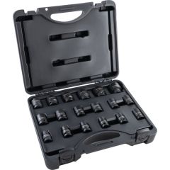 Kennedy - 1/2in. Drive, Hex Impact Socket Set, 10mm - 32mm, Metric, Black Oxide Finish, Set of 18 - KEN5839215K