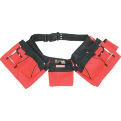 Kennedy - Tool Belt, Nylon/Polyester, Red/Black, 5 Pockets - KEN5933400K