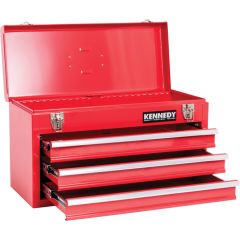 Kennedy - Professional, Portable Tool Chest, Red, 3 Drawers, 300mm (H), 520mm (L), 218mm (W), 30kg Capacity, Light Duty - KEN5940120K