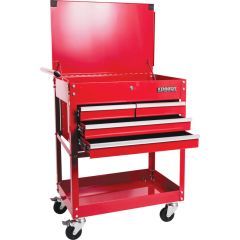 Kennedy - Classic Red, Service Cart, 4 Drawers, 960mm (H), 660mm (L), 500mm (W), 280kg Capacity, Medium Duty - KEN5942050K