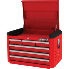 Kennedy - Top Tool Chest, Red, 6 Drawers, 454mm (H), 706mm (L), 461mm (W), 350kg Capacity, Heavy Duty - KEN5942220K