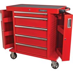 Kennedy - Industrial Range, Roller Cabinet, Red, 5 Drawers, 915mm (H), 706mm (L), 461mm (W), 450kg Capacity, Medium Duty - KEN5942620K