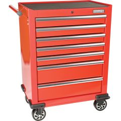 Kennedy - Classic Extra Deep, Roller Cabinet, Red, 7 Drawers, 993mm (H), 699mm (L), 458mm (W), 250kg Capacity, Medium Duty - KEN5944845K