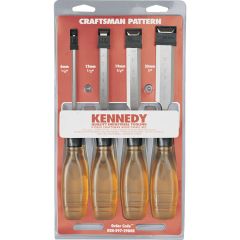 Kennedy - Bevel Edge Wood Chisel Set, Chrome Vanadium Alloy, 13mm/19mm/25mm/6mm x 200mm - KEN5972980K
