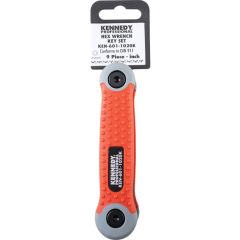 Kennedy - Hex Key, L-Handle, Hex, Imperial, 5/64-1/4", 9-piece - KEN6011020K