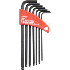 Kennedy - Hex Key, L-Handle, Hex Ball, Imperial, 5/64-3/16", 7-piece - KEN6025580K