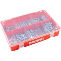Kennedy - 600 Piece Pan Head Machine Screws and Nuts Kit, M3 to M6 - KEN6154290K